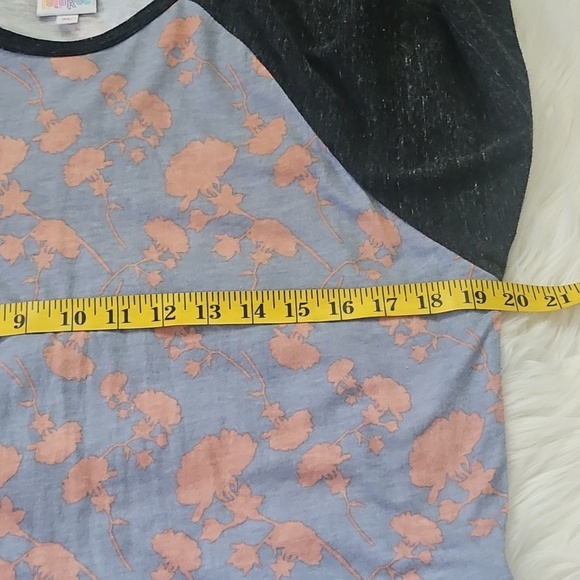 LuLaRoe Randy Baseball Tee with Floral Print - Picture 10 of 11